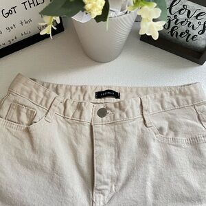 66 Girls Women's Straight Leg Pants - Cream Large